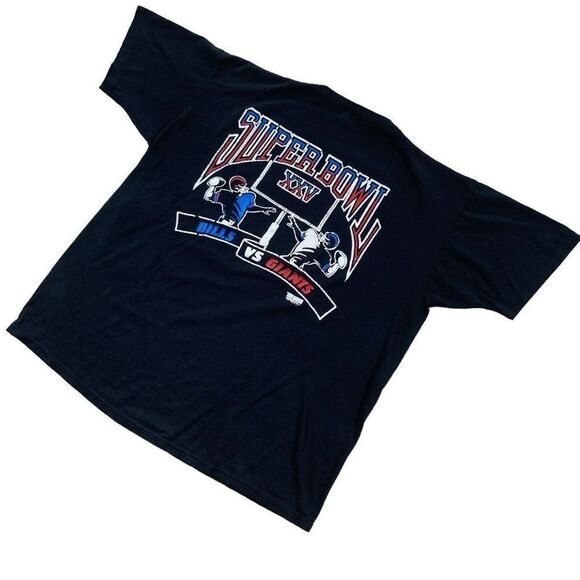 Vintage 1991 Super Bowl XXV Double Sided T-Shirt - Picture 4 of 6